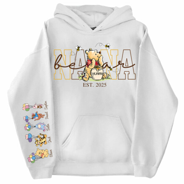 Custom Mama Bear Shirt, Mama Est with Kid Name on Sleeve - Personalized Grandma Bear Shirt Mothers Day Gift - Image 8