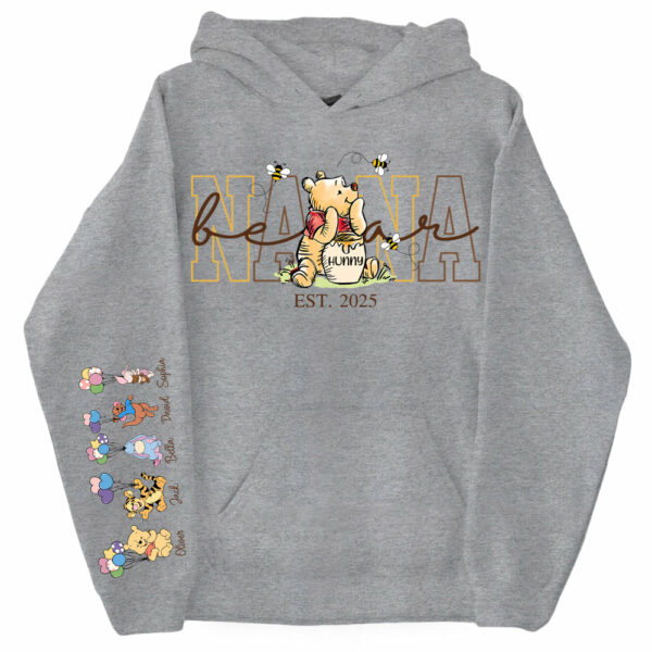 Custom Mama Bear Shirt, Mama Est with Kid Name on Sleeve - Personalized Grandma Bear Shirt Mothers Day Gift - Image 13