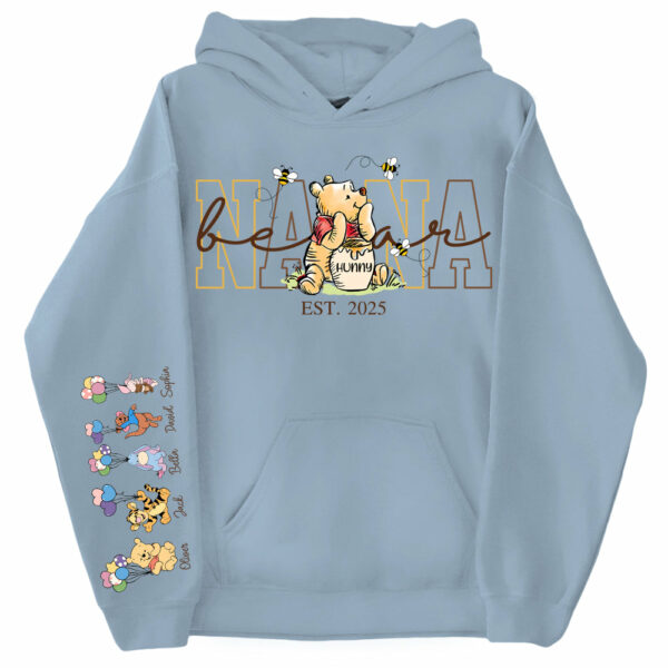 Custom Mama Bear Shirt, Mama Est with Kid Name on Sleeve - Personalized Grandma Bear Shirt Mothers Day Gift - Image 10