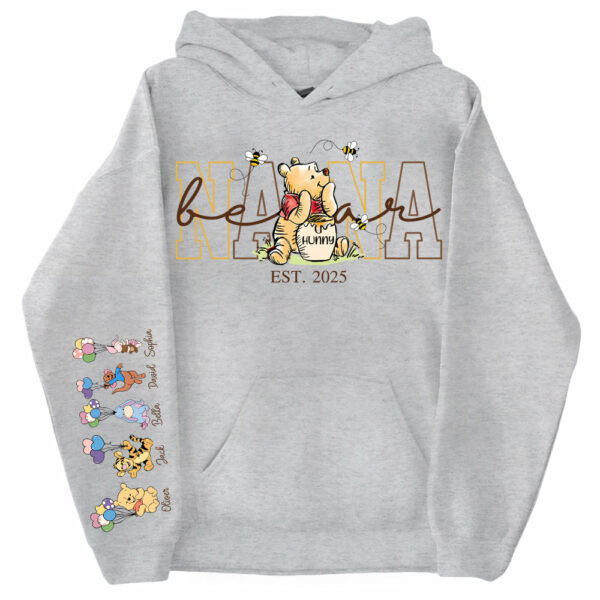 Custom Mama Bear Shirt, Mama Est with Kid Name on Sleeve - Personalized Grandma Bear Shirt Mothers Day Gift - Image 12