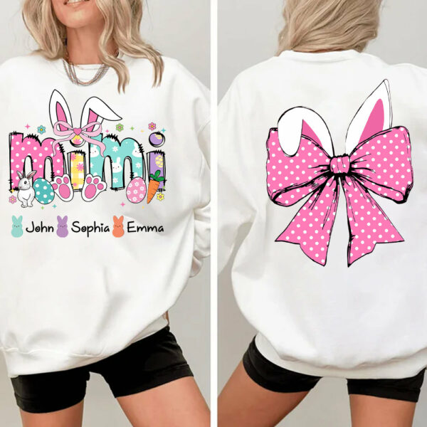 Custom Mama Easter Coquette Bow Shirt