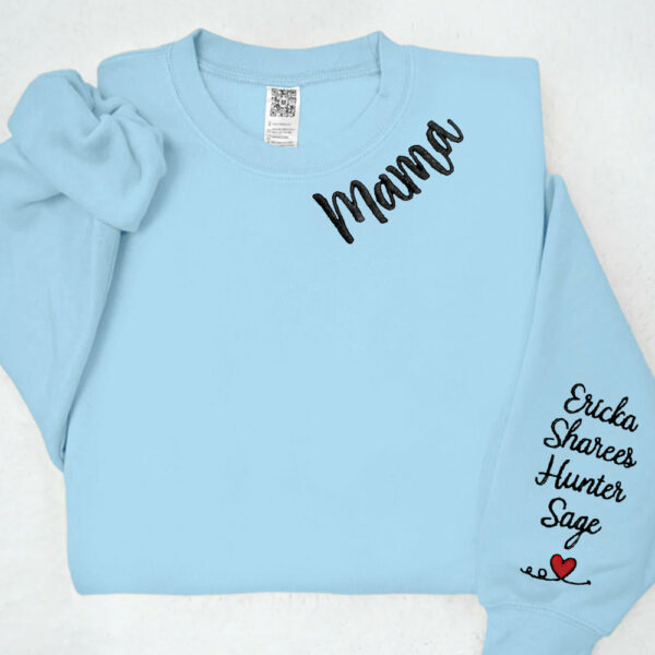 Custom Mama Embroidered Sweatshirt Hoodie with Kids Names For Mother's Day Gift Ideas - Image 7