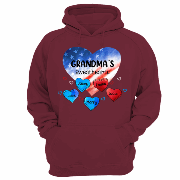 Custom Mom Grandma Sweat Heart 4th of July Shirt - Image 8
