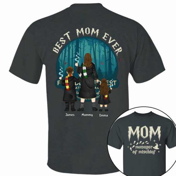 Custom Mom Manage Of Mischief Magical Mom Shirt - Image 3