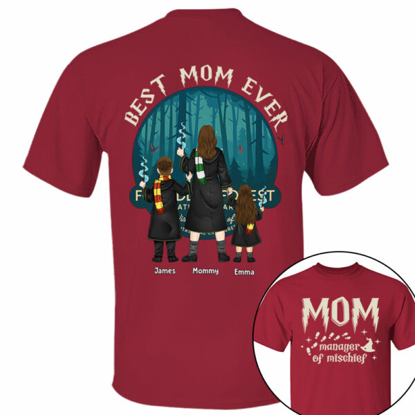 Custom Mom Manage Of Mischief Magical Mom Shirt - Image 6
