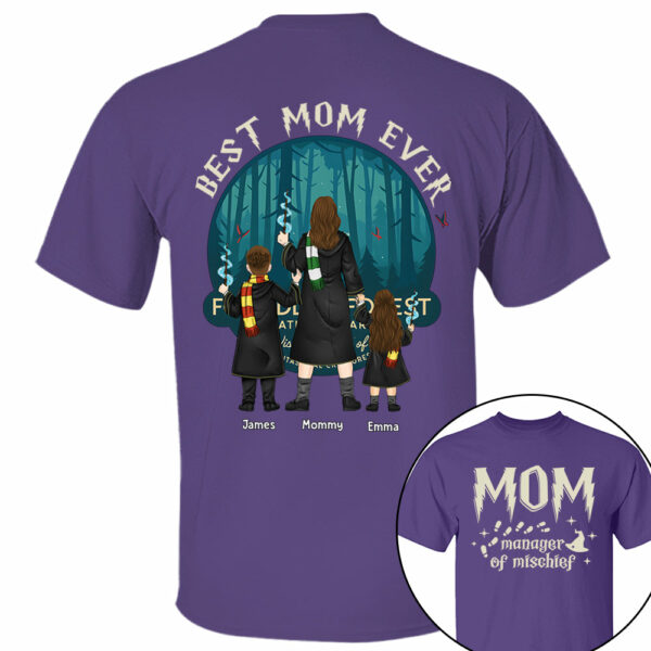 Custom Mom Manage Of Mischief Magical Mom Shirt - Image 5