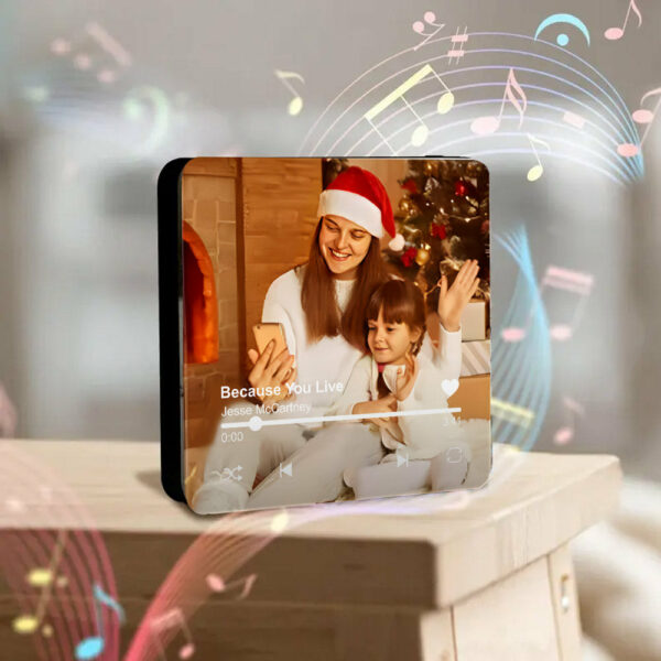 Custom Music Fridge Magnet, Personalized Photo & Music Refrigerator Magnet, Play Song Music Box Ornament, Anniversary Christmas Gift for Him - Image 9
