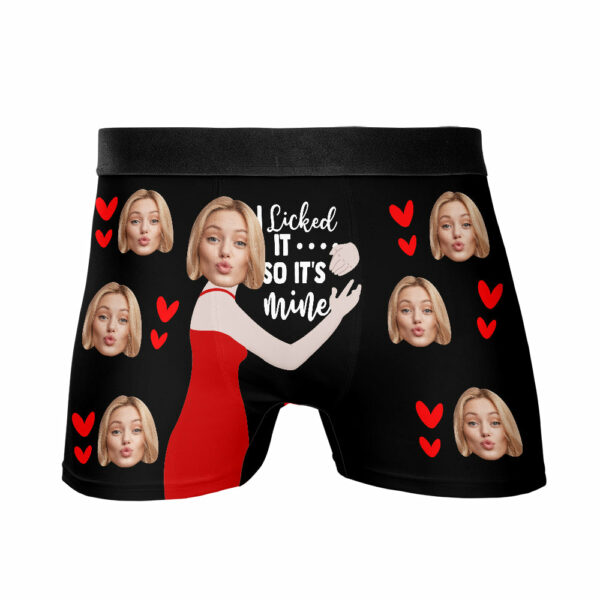 Custom Muti-Face Boxer For Husband, Custom Face Underwear, I Licked It... So It's Mine Boxer For Boyfriend - Image 6