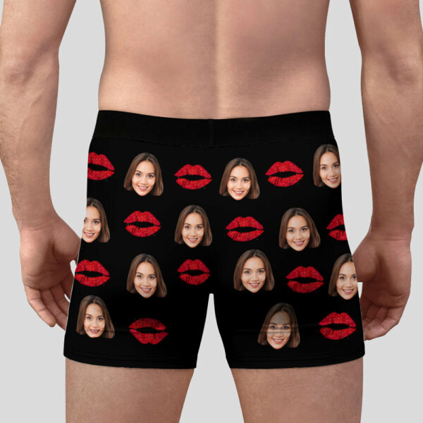 Custom Muti-Face Boxer For Husband, Custom Face Underwear, I Love You Boxer For Boyfriend, Valentine's Day Gift - Image 2