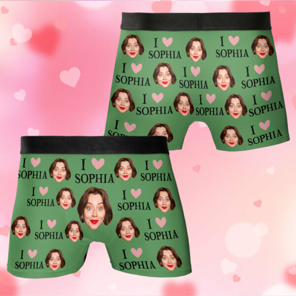 Custom Muti-Face Boxer For Husband, Custom Face Underwear, I Love You Boxer For Boyfriend, Valentine's Day Gift - Image 10