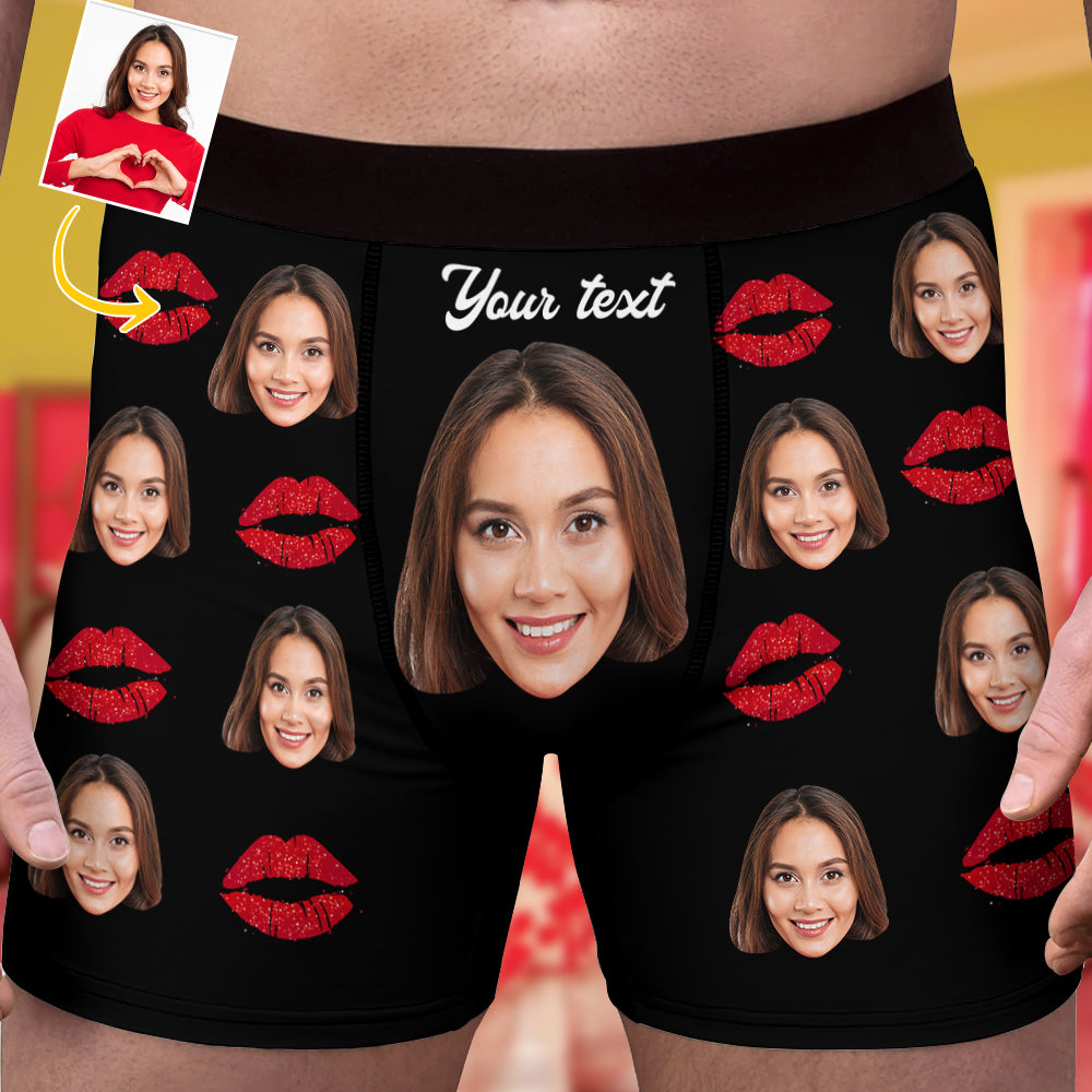 Custom Muti-Face Boxer for Husband, Custom Face Underwear,Funny Wedding Gift for Bridegroom,Popular Anniversary Gift, Boyfriend Birthday Gift