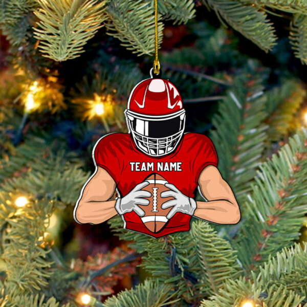 Custom Name And Number Ornament Gift For Football Player Football Lovers K1702 - Image 5