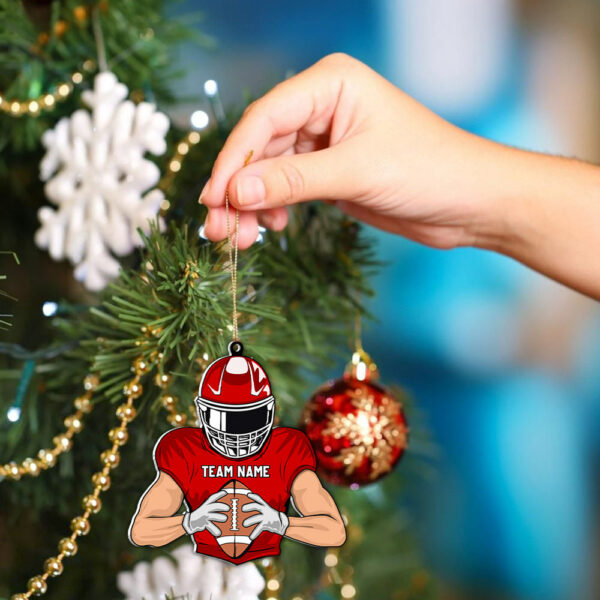 Custom Name And Number Ornament Gift For Football Player Football Lovers K1702 - Image 6