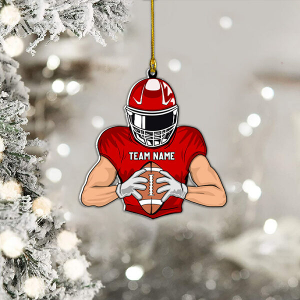 Custom Name And Number Ornament Gift For Football Player Football Lovers K1702 - Image 7