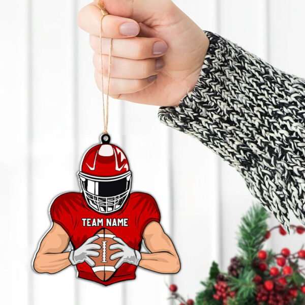 Custom Name And Number Ornament Gift For Football Player Football Lovers K1702 - Image 3