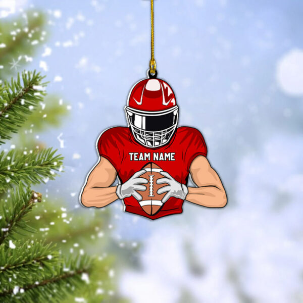 Custom Name And Number Ornament Gift For Football Player Football Lovers K1702 - Image 4