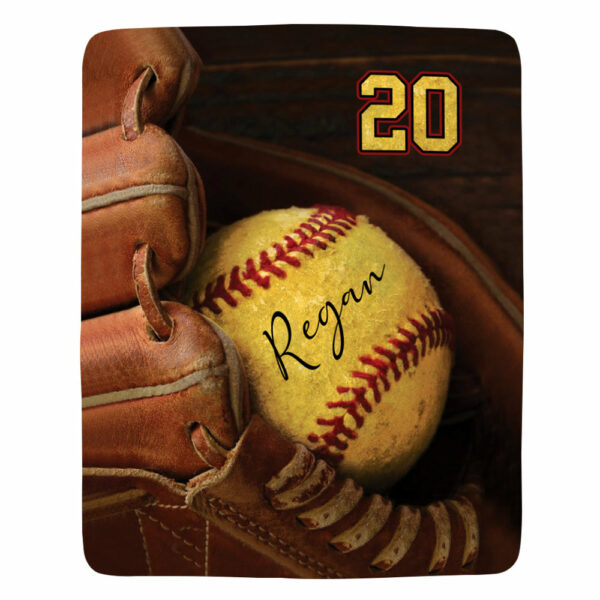 Custom Name And Number Softball Game Days Blanket Gifts For Softball Lovers - Image 3
