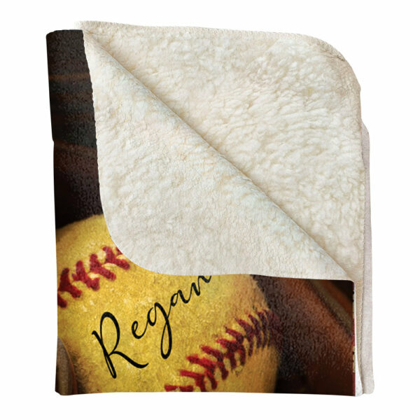 Custom Name And Number Softball Game Days Blanket Gifts For Softball Lovers - Image 5