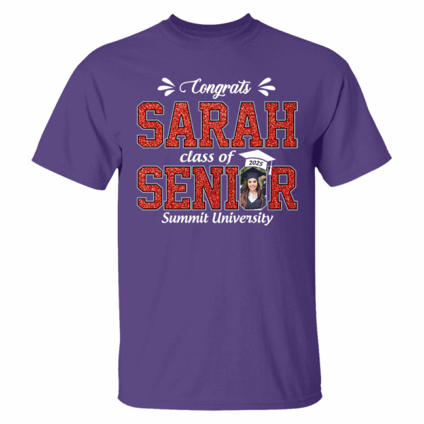 Custom Name Congratulation Graduation Shirt, Custom Photo Senior 2025 Shirt, Class of 2025 Shirt, Personalized Shirt For Graduation - Image 10