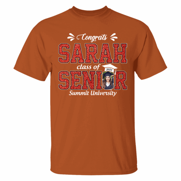 Custom Name Congratulation Graduation Shirt, Custom Photo Senior 2025 Shirt, Class of 2025 Shirt, Personalized Shirt For Graduation - Image 12