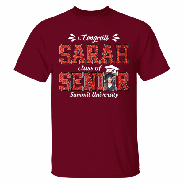 Custom Name Congratulation Graduation Shirt, Custom Photo Senior 2025 Shirt, Class of 2025 Shirt, Personalized Shirt For Graduation - Image 6