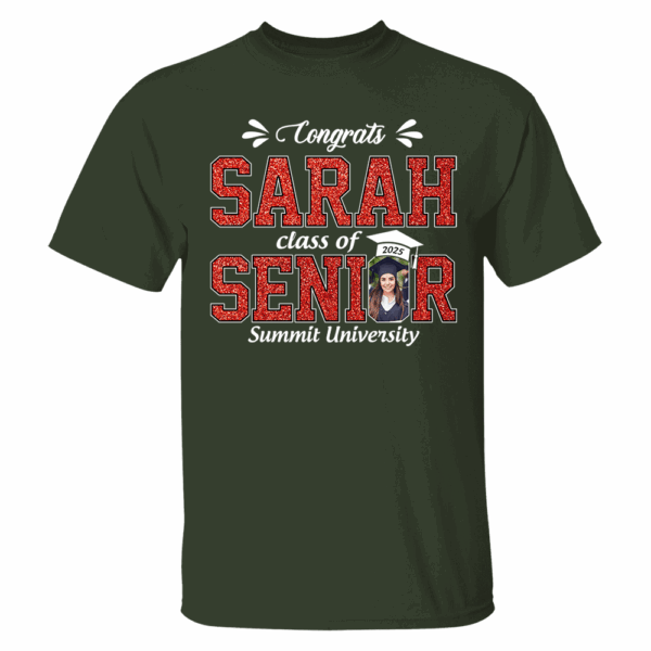 Custom Name Congratulation Graduation Shirt, Custom Photo Senior 2025 Shirt, Class of 2025 Shirt, Personalized Shirt For Graduation - Image 5