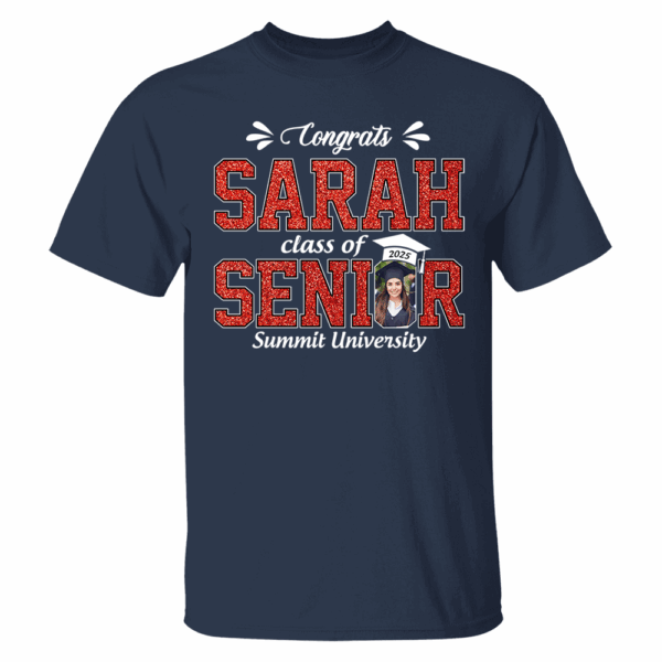 Custom Name Congratulation Graduation Shirt, Custom Photo Senior 2025 Shirt, Class of 2025 Shirt, Personalized Shirt For Graduation - Image 9