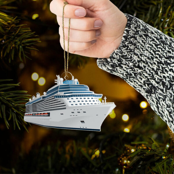 Custom Name Cruise Ship Motor Boat Gift for Sea Lover Car Hanging Ornament - Personalized Photo Acrylic Ornament - Image 5