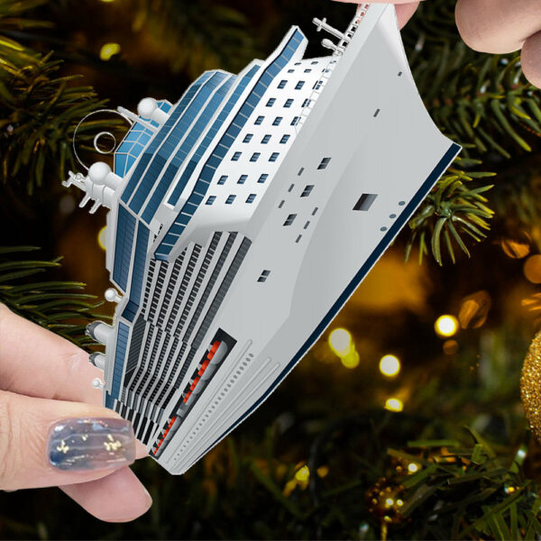 Custom Name Cruise Ship Motor Boat Gift for Sea Lover Car Hanging Ornament - Personalized Photo Acrylic Ornament - Image 6