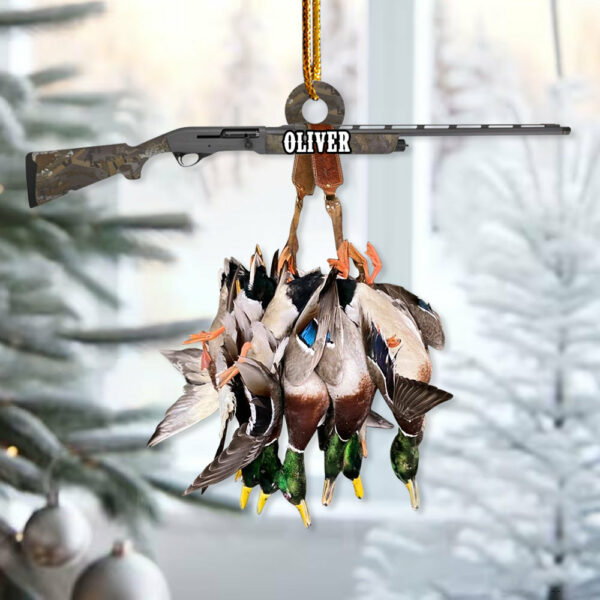 Custom Name Duck Hunting Ornament - Image 7
