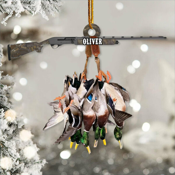 Custom Name Duck Hunting Ornament - Image 6