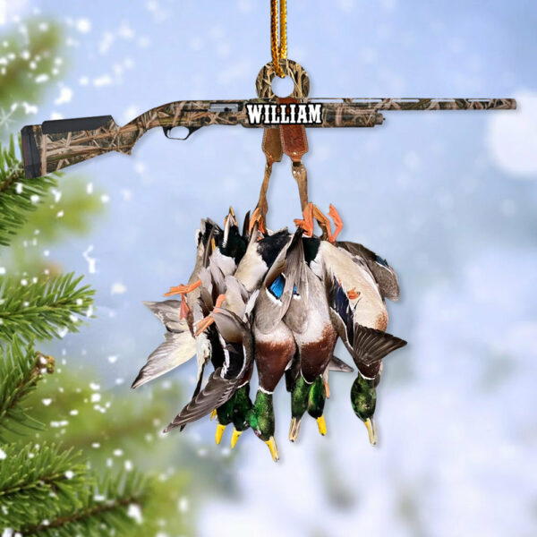 Custom Name Duck Hunting Ornament - Image 5