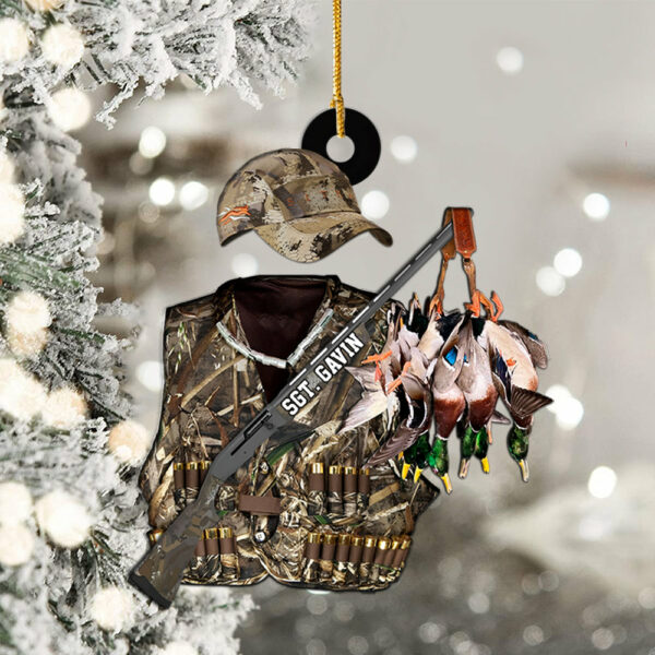 Custom Name Duck Hunting Uniform Ornament - Personalized Acrylic Ornament - Image 5