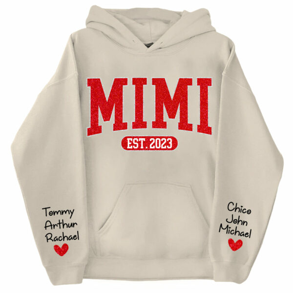 Custom Name Gigi Nana Grandma Est And Kids Sweatshirt
