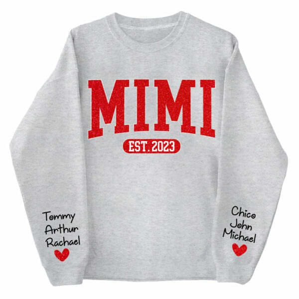 Custom Name Gigi Nana Grandma Est And Kids Sweatshirt - Image 7