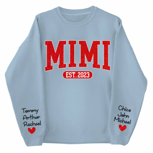 Custom Name Gigi Nana Grandma Est And Kids Sweatshirt - Image 9