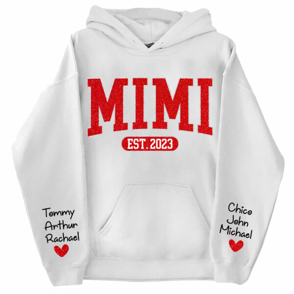 Custom Name Gigi Nana Grandma Est And Kids Sweatshirt - Image 3