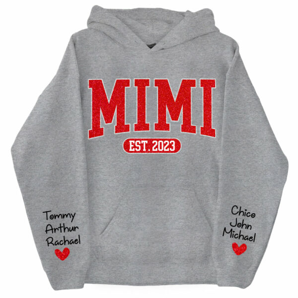 Custom Name Gigi Nana Grandma Est And Kids Sweatshirt - Image 12