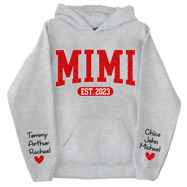 Custom Name Gigi Nana Grandma Est And Kids Sweatshirt - Image 8