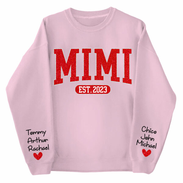 Custom Name Gigi Nana Grandma Est And Kids Sweatshirt - Image 5