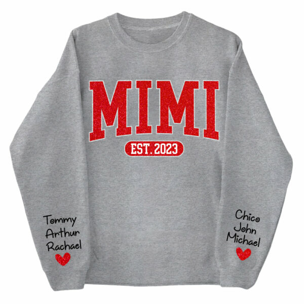 Custom Name Gigi Nana Grandma Est And Kids Sweatshirt - Image 11