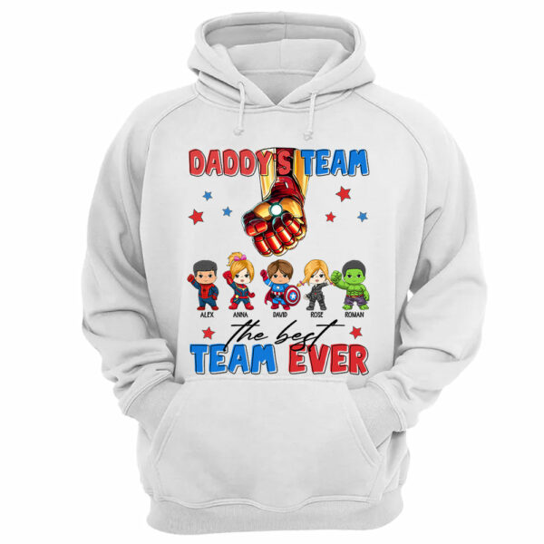 Custom Name Kids Superhero Daddy Team Shirt - Birthday & Father's Day Gift For Dad - Image 13