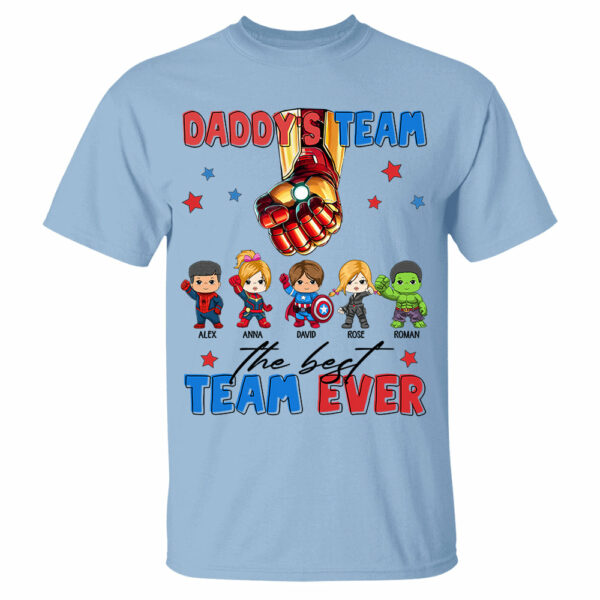 Custom Name Kids Superhero Daddy Team Shirt - Birthday & Father's Day Gift For Dad - Image 5
