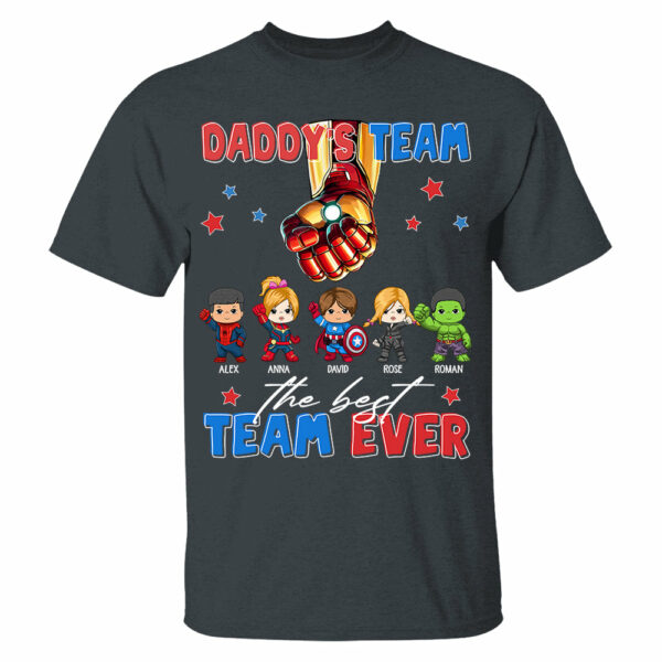Custom Name Kids Superhero Daddy Team Shirt - Birthday & Father's Day Gift For Dad - Image 6