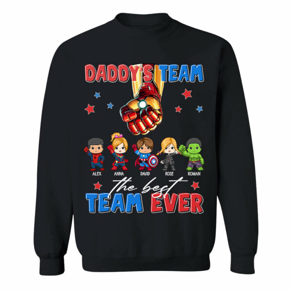 Custom Name Kids Superhero Daddy Team Shirt - Birthday & Father's Day Gift For Dad - Image 7