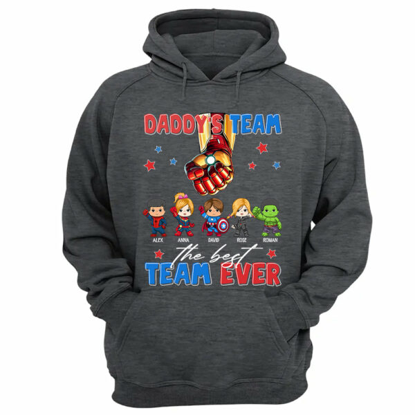 Custom Name Kids Superhero Daddy Team Shirt - Birthday & Father's Day Gift For Dad - Image 11