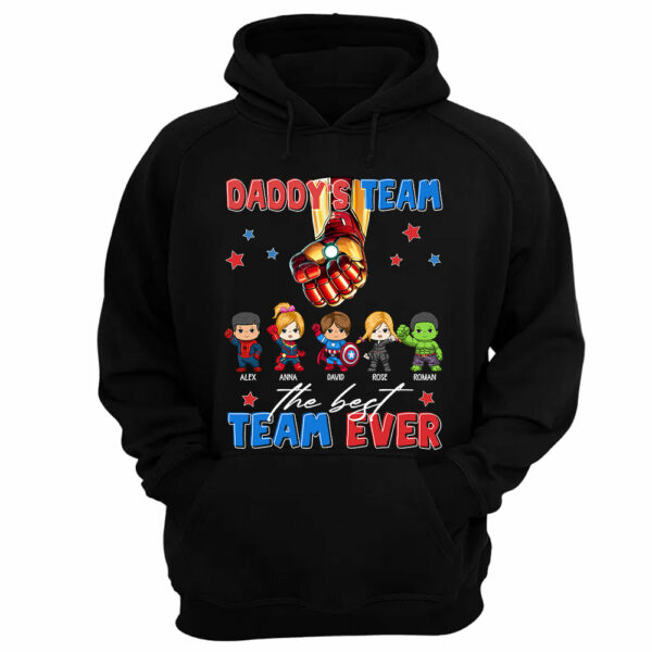 Custom Name Kids Superhero Daddy Team Shirt - Birthday & Father's Day Gift For Dad - Image 10