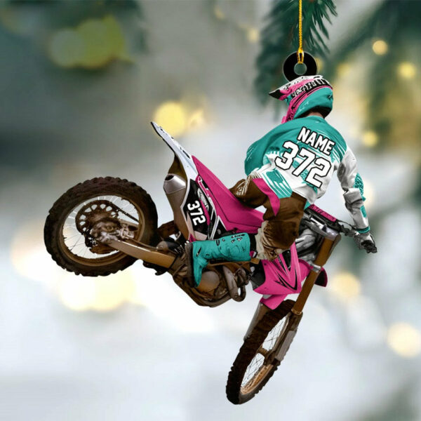 Custom Name Number Motocross Racer Ornament Gift For Motocross Lovers Christmas Ornament H2511 - Image 7
