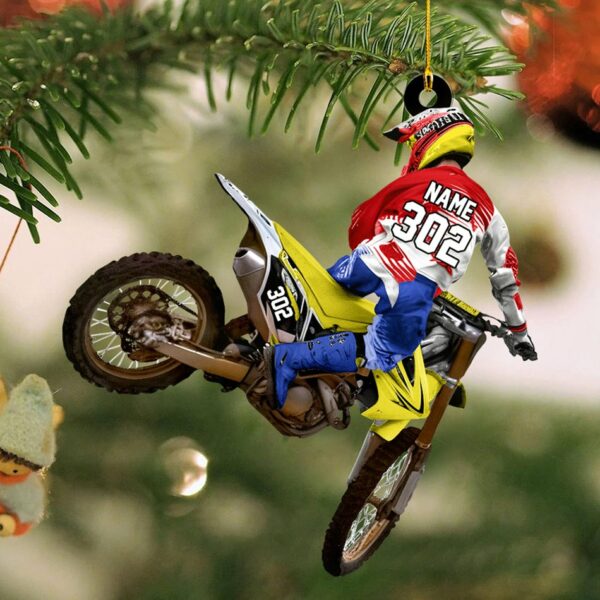 Custom Name Number Motocross Racer Ornament Gift For Motocross Lovers Christmas Ornament H2511 - Image 8