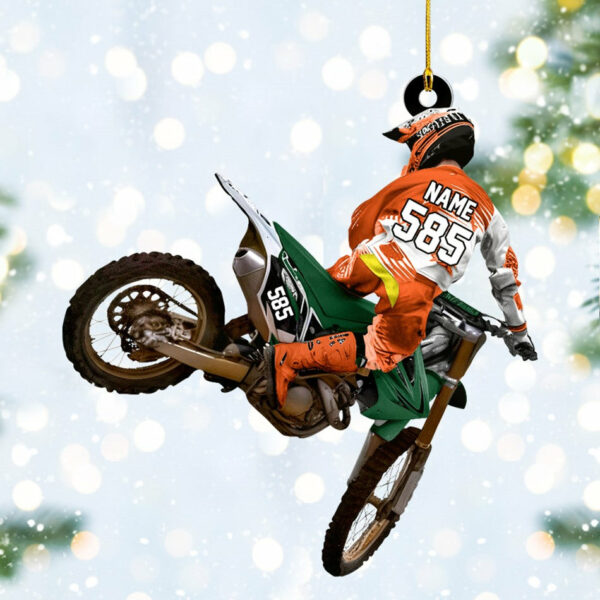 Custom Name Number Motocross Racer Ornament Gift For Motocross Lovers Christmas Ornament H2511 - Image 6